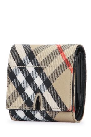 Burberry 8099218 B9368 Sandipcheck Polyester Cotton Portafogli Wallet