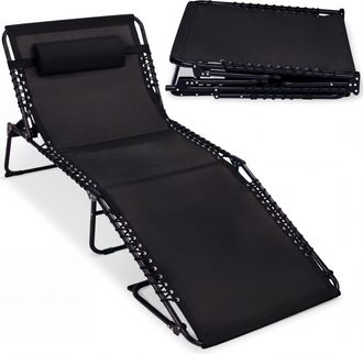 Best Choice Products Extra Wide Patio Chaise Lounge Chair, Portable Folding Recliner w/ 8 Positions