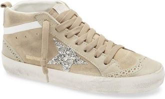 Golden Goose Mid Star Sneaker in Beige/Platinum at Nordstrom, Size 12Us