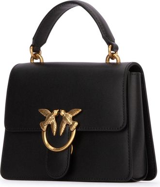 Pinko Womens Handle Top Bag Black Leather