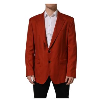 Dolce & Gabbana Single Breasted Blazer Jacket - male - Dolce & Gabbana - Blazers - Red - 4XL - Jackets