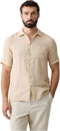 MC2 Saint Barth Short Sleeve Shirts - Heren - Korte mouwen Overhemden - Beige - L - Overhemden