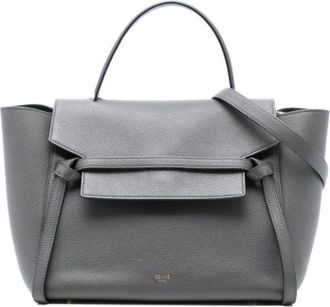 Celine Pre-owned Handbags, female, Gray, Size: ONE SIZE Pre-owned Vintage Leather Handbag