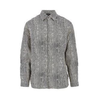 Emporio Armani Printed lyocell-blend Comfort Fit shirt Man XL