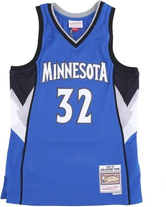 Mitchell & Ness NBA Road Jersey Karl Anthony Towns - Heren - Fitness - Blauw - L - Wol - Fitness