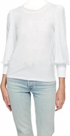 Nation Ltd Loren Peasant Tee In White