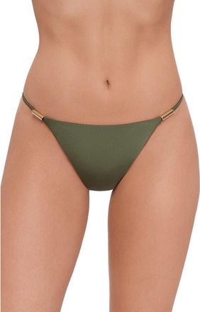 Steve Madden Beaded Strap Bikini Bottoms in Olive at Nordstrom, Size X-Large