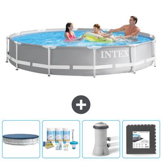Intex Piscina Prism Frame Redonda - 366x76 Cm - 7-piezas Scb3