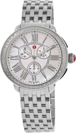 Michele Serein Chronograph Diamond Silver Dial Womens Watch MWW21A000068