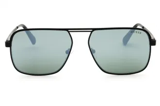Guess GU6939 Rectangular Metal Sunglasses - Black
