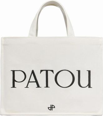 Patou Medium Tote - Dames - Shoppers - Wit - ONE Size - Katoen - Tassen