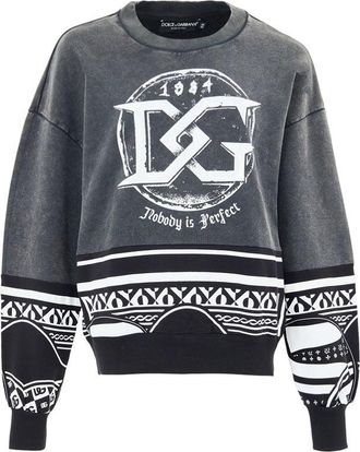 Dolce & Gabbana Zwarte Katoenen Sweatshirt