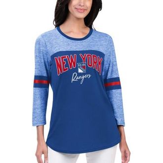 G-III 4Her by Carl Banks Womens G-III 4Her by Carl Banks Blue New York Rangers Play The Game 3/4-Sleeve T-Shirt at Nordstrom, Size Xx-Large
