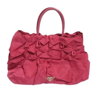 Prada Pre-owned Handbags, female, Pink, Size: ONE SIZE Pre-owned Re-Nylon Handbag