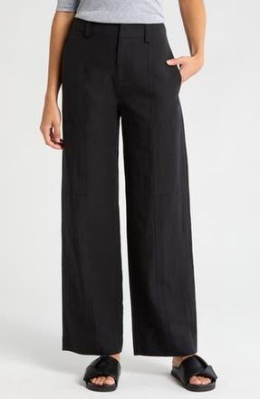 Vince Drop Waist Utility Wide Leg Pants in Black at Nordstrom Rack, Size 10
