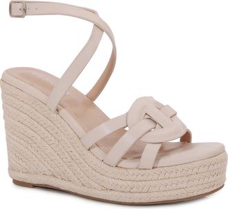 Berness Rhiannon Platform Espadrille Wedge Sandal in Beige at Nordstrom Rack, Size 6.5