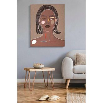 Dmora Cuadro Beverino, Pintura De Pared, Panel Ornamental, Accesorio Decorativo, 80x3 H100 Cm, Marr&oacute;n - Dmora