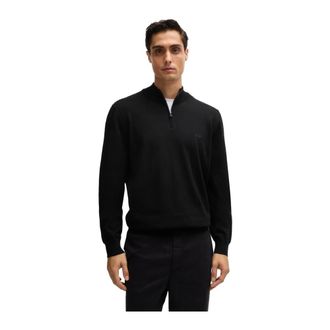 HUGO BOSS Truien & Vesten, Heren, Zwart, 3Xl, Katoen, Zwarte Trui Stijlvol Design