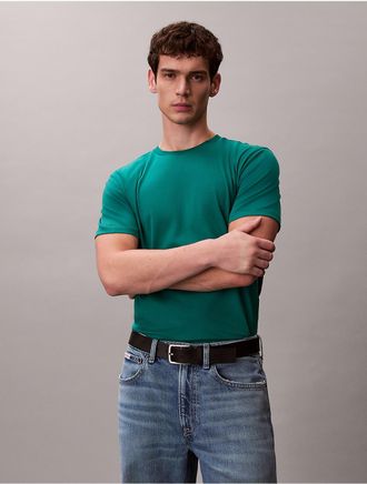 Calvin Klein Mens Supima Cotton Crewneck T-Shirt - Green - 2XL