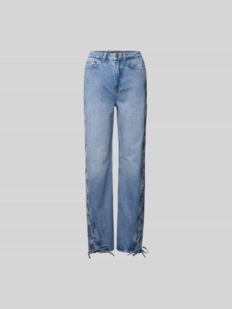 Rotate Straight Fit Jeans aus Baumwolle in Jeansblau, Gr&ouml;&szlig;e 25