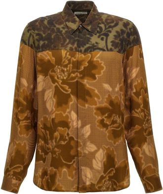 Dries Van Noten Carvies 9080 Shirt - Heren - Casual Overhemden - Bruin - L - Overhemden