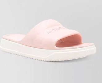 Moncler embossed pool slides
