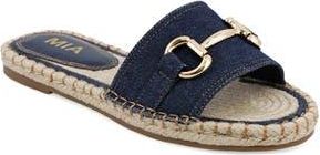 Mia Cadiz Espadrille Slide Sandal in Navy Denim at Nordstrom Rack, Size 5