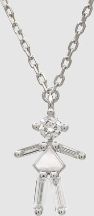 Little Ones Paris Collier Pendentif Fille Argent Iconic White 45cm