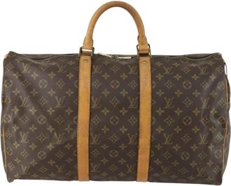 Louis Vuitton Pre-owned Weekend Bags, female, Brown, Size: ONE SIZE Pre-owned Keepall Travel Bag