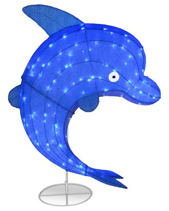 National Tree Company 40In Blue Dolphin With Led Lights
