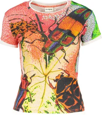 Desigual Rosso Katoenen Dames T-shirt