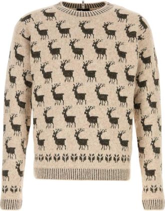 Moncler Light Beige Jacquard Sweater
