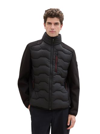 Tom Tailor Hybridjacke TOM TAILOR, Herren, Gr. XXL, schwarz, Steppware, Obermaterial: 100% Polyester. Futter: 100% Polyester, unifarben, regular fit taillenbedec