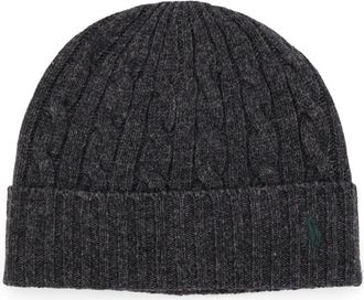 Polo Ralph Lauren Klassieke Kabel Gebreide Muts - Heren - Hoeden - Grijs - ONE Size - Accessoires