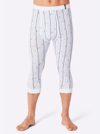 Kings Club Lange Unterhose KINGS CLUB, Herren, Gr. 10, 2 Stk., weiss (wei&szlig;, bedruckt), 100% Baumwolle, Unterhosen Lange Unterhose