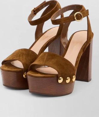 Gianvito Rossi leather studded platform sandals