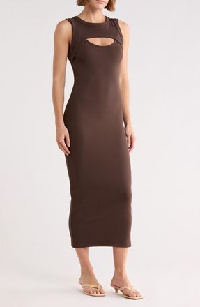 Off-white Cutout Dress in Seal Brown at Nordstrom Rack, Size X-Large