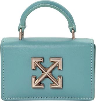 Off-white Handbags, female, Blue, Size: ONE SIZE Micro Jitney Bag