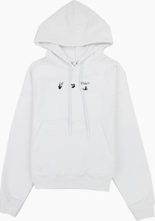 Off-white Mens Off White Negative Mark Skate Hoodie White/black - Multi/White - Size: 40