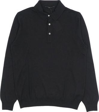 Tagliatore Palmer Polo - Heren - Ronde hals truien - Zwart - L - Truien & Vesten