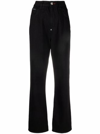 Philipp Plein Ruimvallende jeans - Zwart