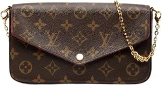 Louis Vuitton Pre-owned Clutches, female, Brown, Size: ONE SIZE Pre-owned Pochette Felicie Crossbody Bag