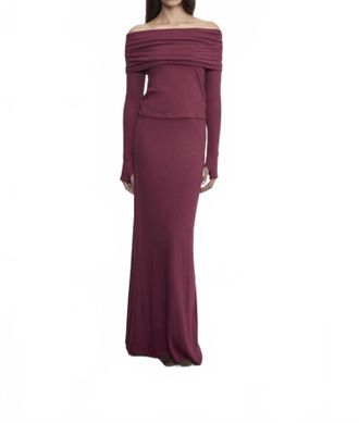 Enza Costa Cashmere Bias Skirt In Barolo