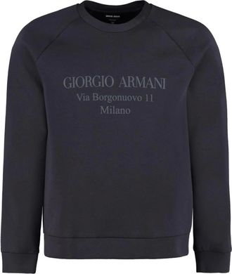 Giorgio Armani Hombre, Sudaderas, Azul, Talla: L