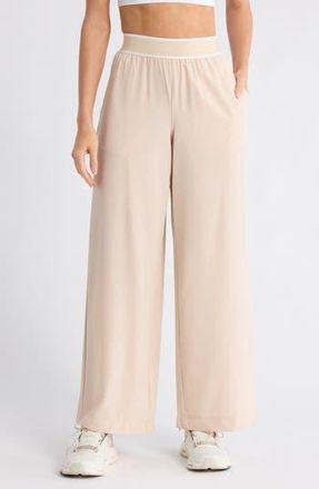 90 Degree by Reflex Warp X Wide Leg Pants in Mist Sand/White Dove at Nordstrom Rack, Size X-Large