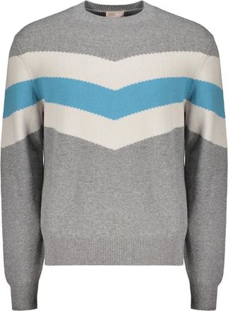 Herno Maglione con motivo a zigzag - Grigio