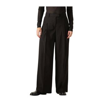 Moss Copenhagen Broeken, Dames, Zwart, XS, Polyester, Mschmachella HW Pants