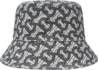 Burberry Grey TB Monogram Bucket Hat Size S