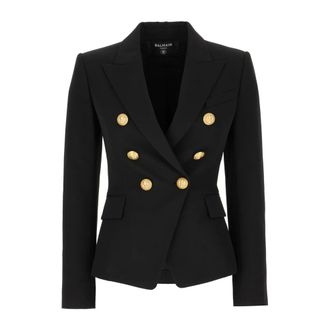 Balmain Blazers, female, Black, Size: 2XS Stylish Jackets and Vests Collection