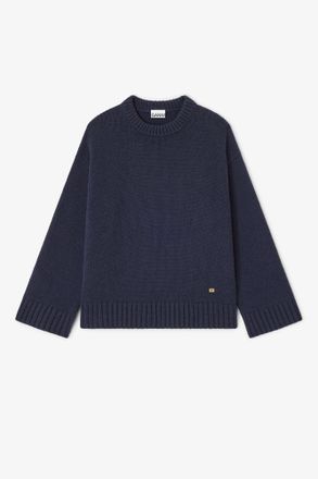 Ganni Navy Dark Blue Wool Mix Sweater - Size 2XL/3XL